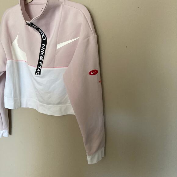 Nike Pro Get Fit Icon Clash Womens Fleece Sweatshirt Half-Zip Dri Fit Size M - Picture 14 of 16